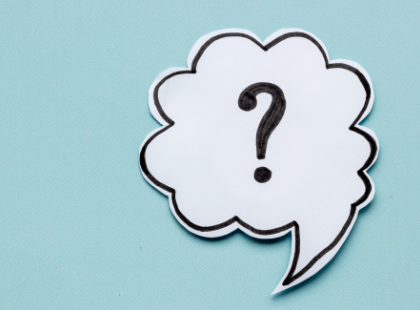Image décorative - bulle avec un point d'interrogation