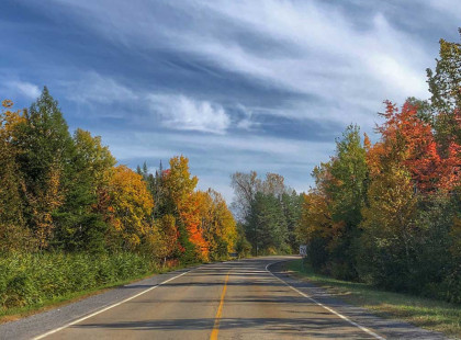 Chemin de Joliette avec les belles couleurs d'automne