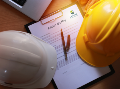Exemple d'un appel d'offre avec deux casques de travail