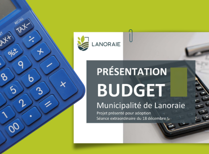 Page couverture présentation du budget